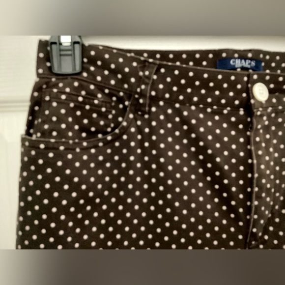 Chaps Brown and Cream Poke A Dot Pants - Picture 4 of 11